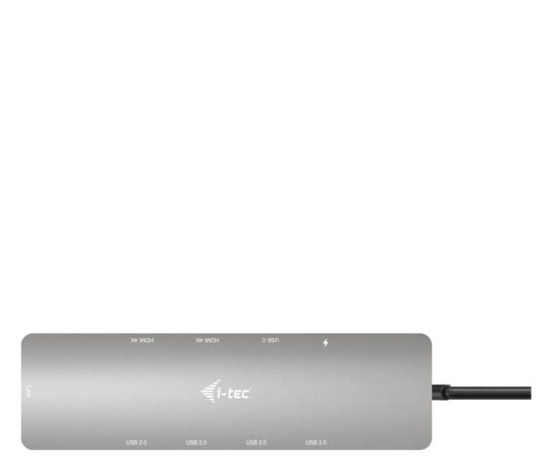 i-tec USB-C Metal Nano 2x Display Dock PD 100W + zasilacz - 1278575 - zdjęcie 3